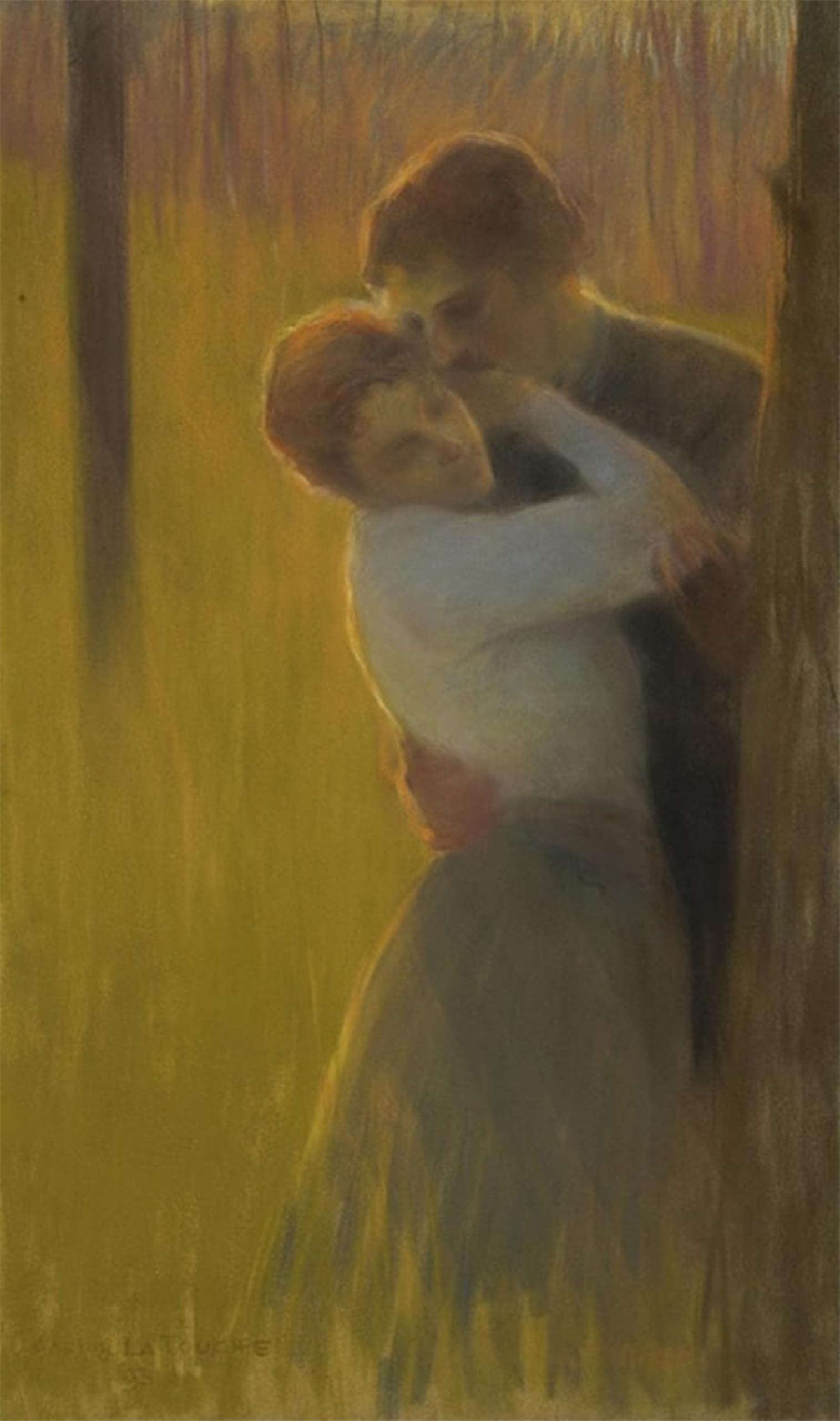 ARTXLXXBN Famous Art Print Poster Vintage Wall Art the Embrace by Gaston De Canvas Art Poster for Home Decor 60x90cm