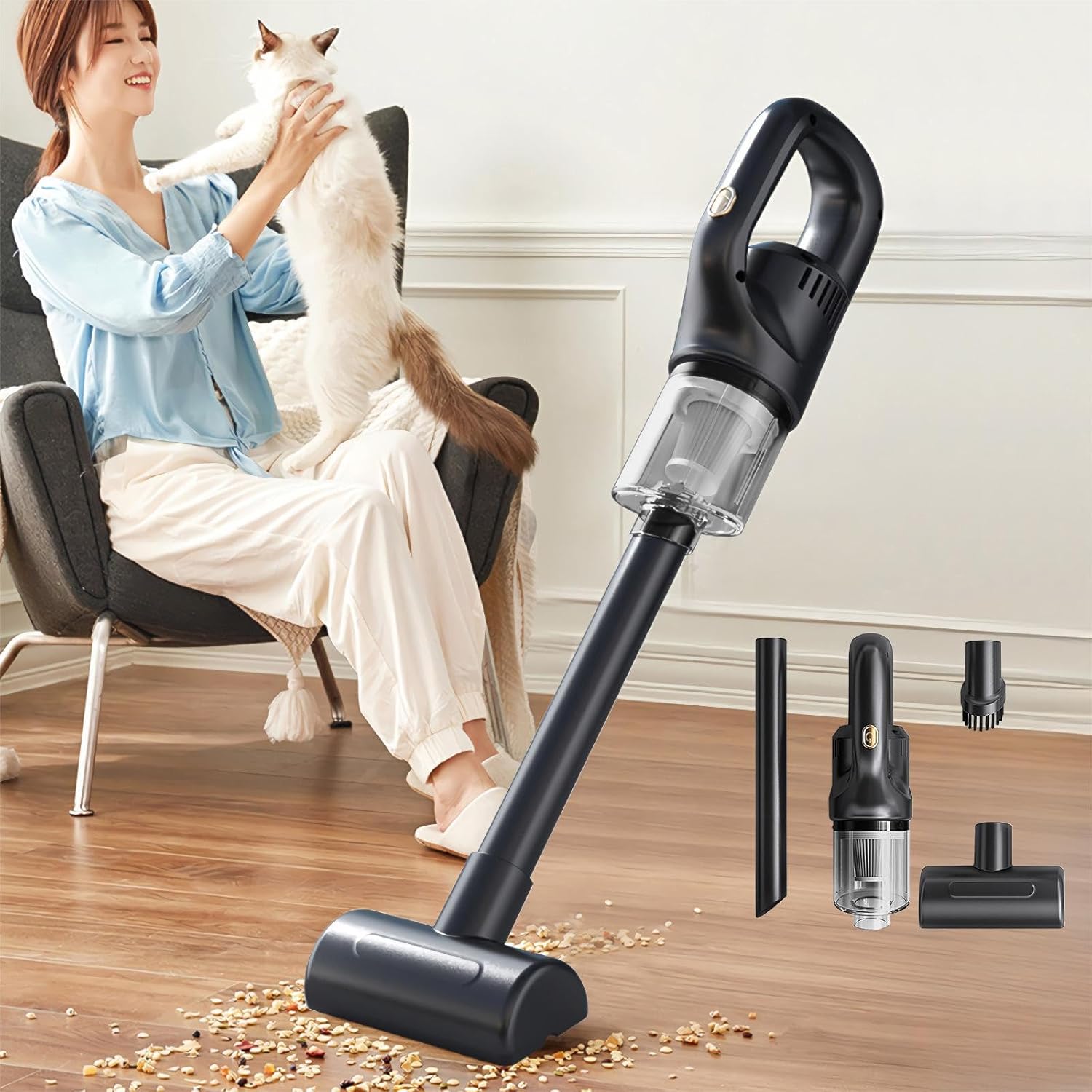 9000pa Strong Suction Portable Car Vacuum, Mini Car Vacuum