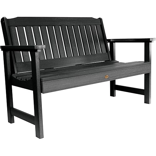 Highwood AD-BENW2-BKE Lehigh Garden Bench, 4 Feet, Black