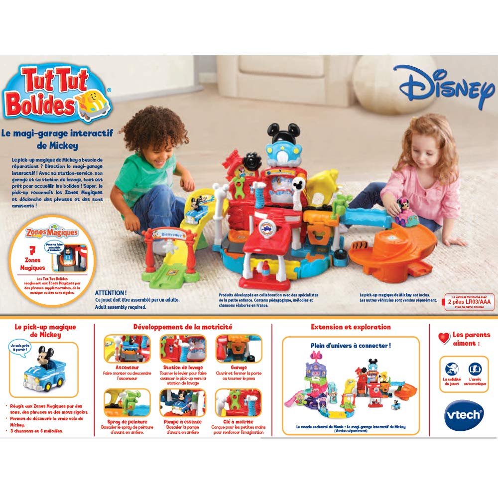 VTech- Mickey & Friends Topolino Garage, Multicolore, 91.5 x 45.3 x 41 cm, 80-534805