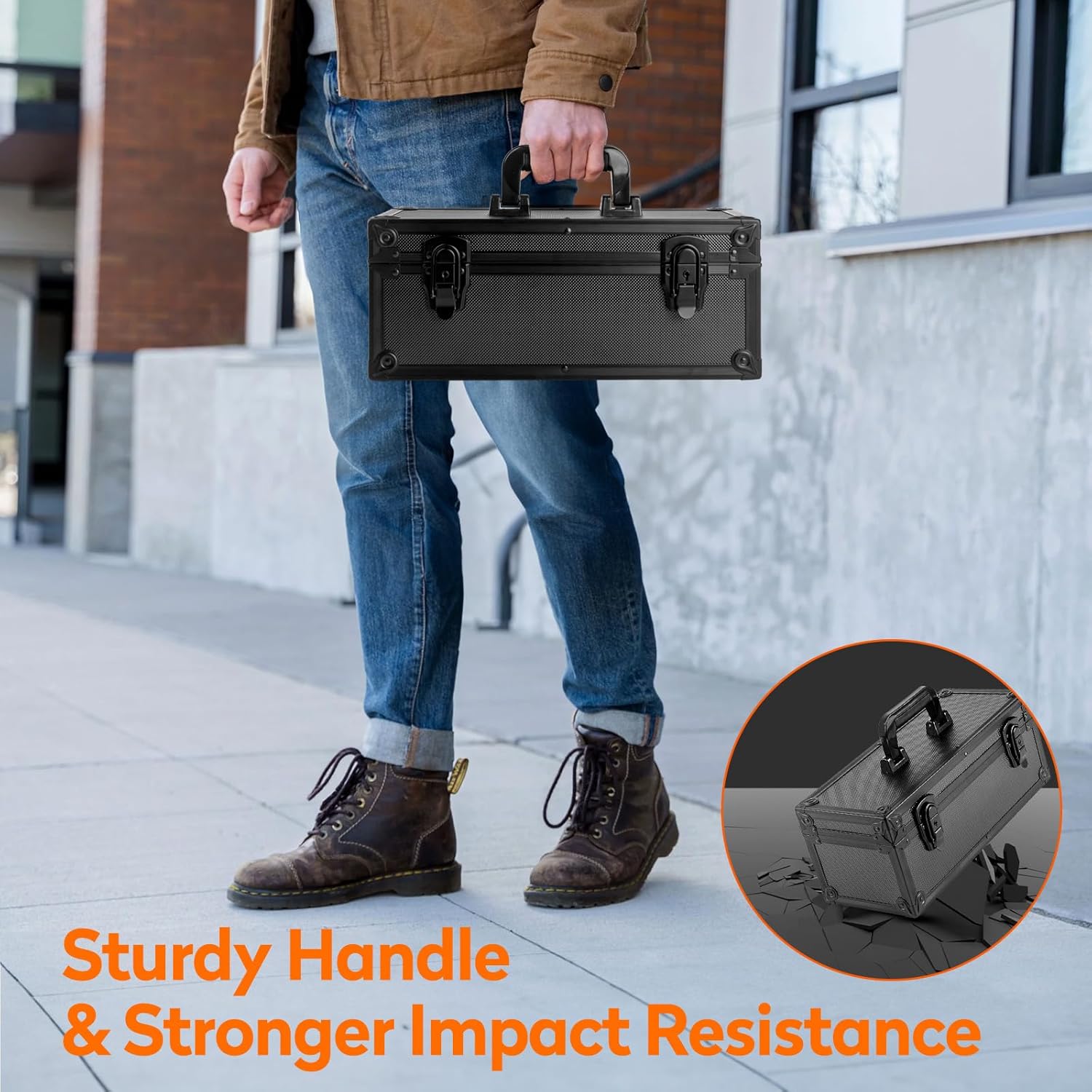 Top Loader Storage Box with Key Locks, Trading Card Storage Case, Sports Card Box & Hard Cases Holds up to 300+ Top Loaders, 76 One Touch (35pt), 48 PSA/GMA, 43 CSG, 41 SGC, 36 BGS/HGA