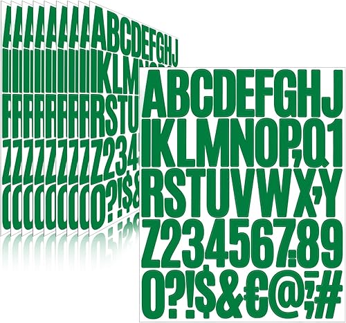 Vista 386 de Calcomanías de letras, 300 piezas, 30 hojas, vinilo autoadhesivo, impermeable, números de buzón, alfabeto para buzón, ventana, puerta, letrero, Negro