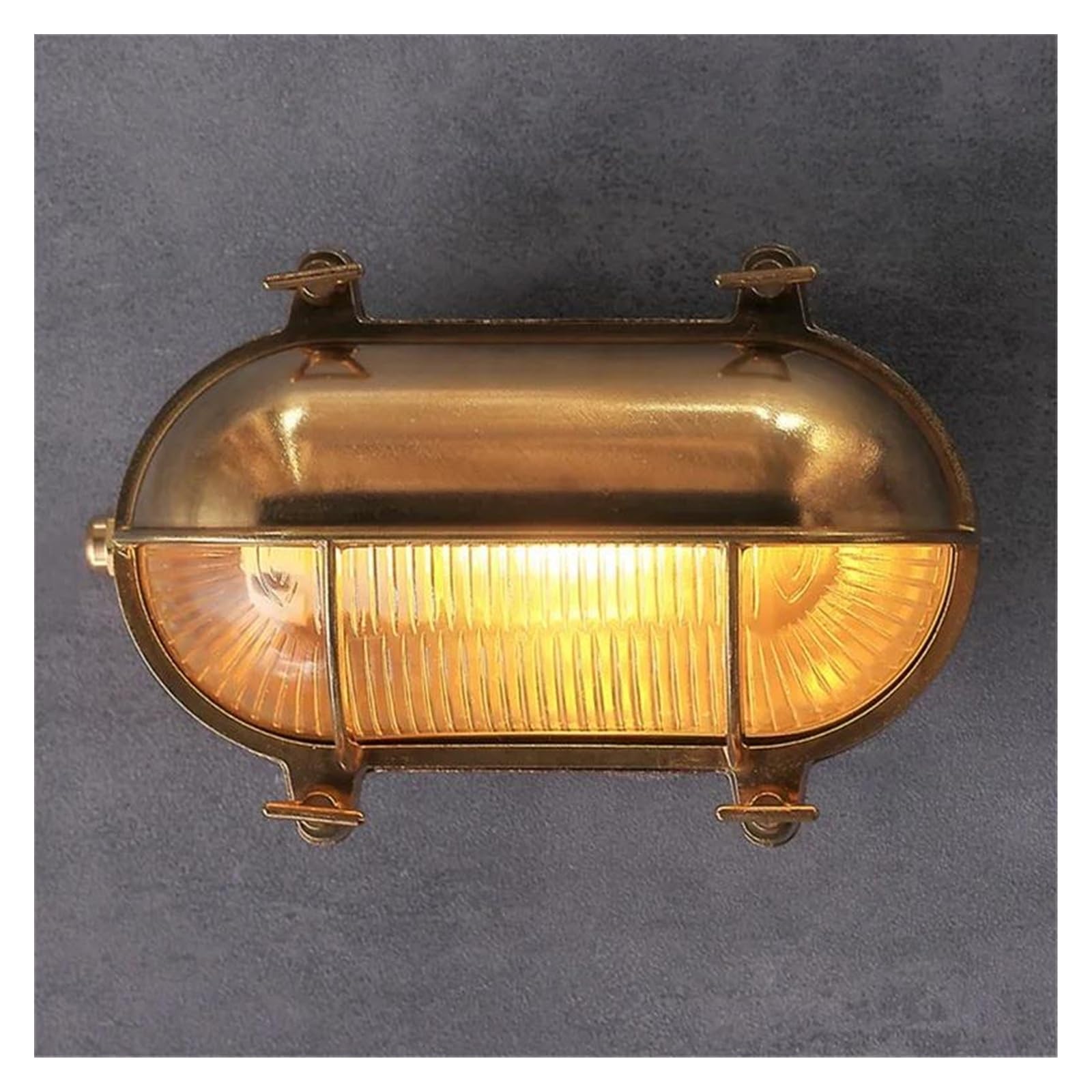 ZTCHSENZT Wall Sconces, Nordic Copper V-intage Wall Lamp Glass Outdoor IP44 Waterproof LED Bathroom Mirror Stair Light Loft Style Wandlamp,A
