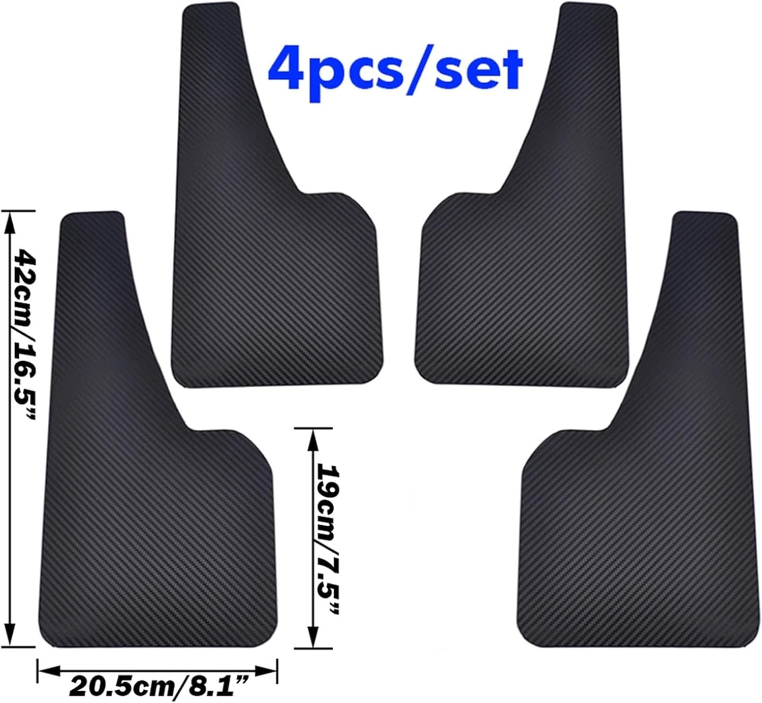 4Pcs/Set Universal Mudflaps Mud Flaps Flap Splash Guards Mudguards Car Auto Van SUV Pickup Trucks Wheel Fender Front Rear(2PCS)