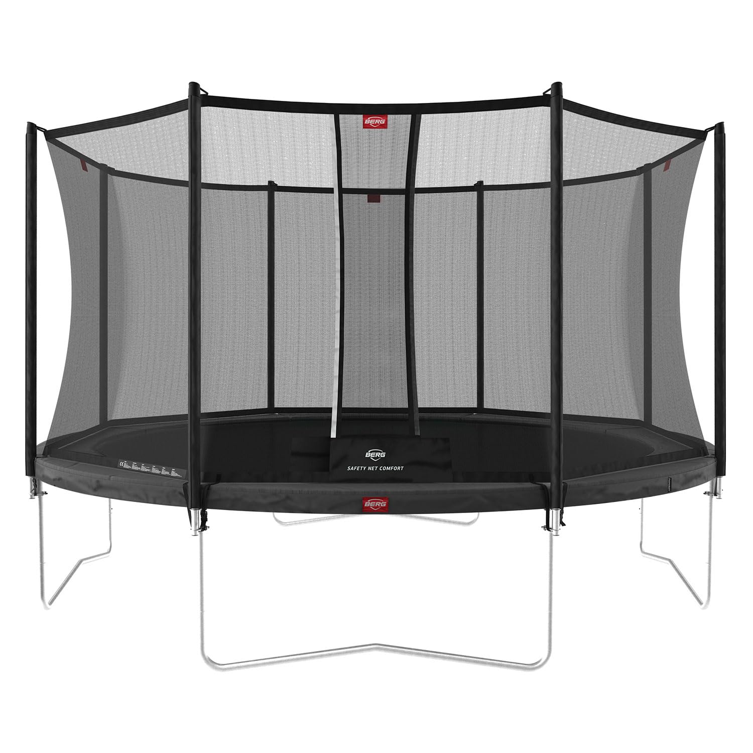 BERG Toys Trampolin + Sicherheitsnetz BERG Favorit Regular Rund 200 Grey