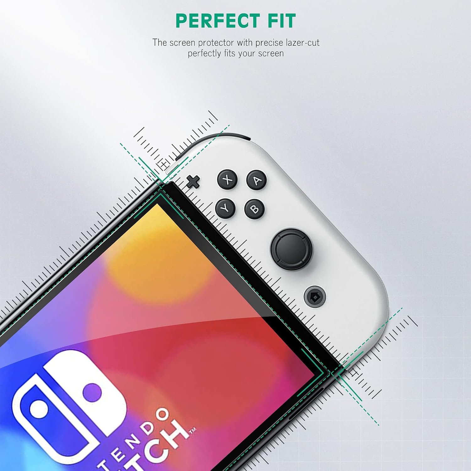 [3 Pack] apiker Screen Protector Compatible with Nintendo Switch OLED Model 2021 (7 Inch), Tempered Glass/High Definition/Sensitive Touch
