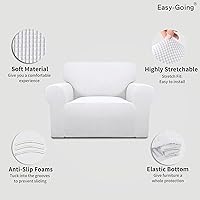 Vista 214 de Easy-Going - Funda elástica para sofá, 1 pieza, protector de muebles, suave, con parte inferior elástica, para niños, tela de jacquard de poliéster