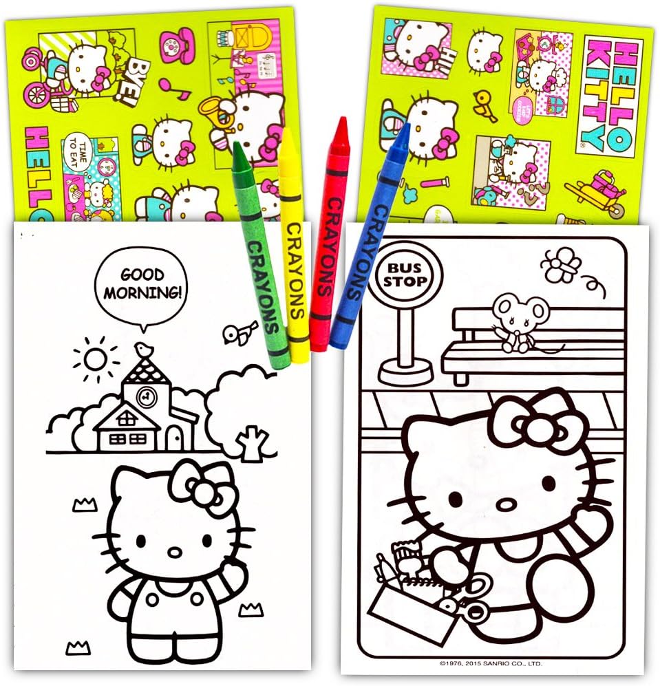 Hello Kitty Ultimate Party Favors Packs -- Bundle Includes 12 Sets with Stickers, Coloring Books and Crayons (Party Supplies)