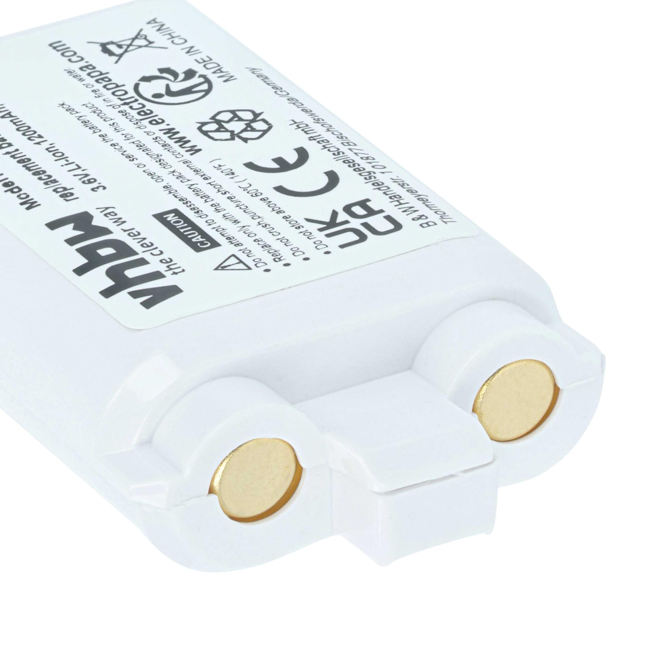 vhbw Shure SB903 bateria zastępuje system radiowy, nadajnik cyfrowy (1200 mAh, 3,7 V, Li-Ion)