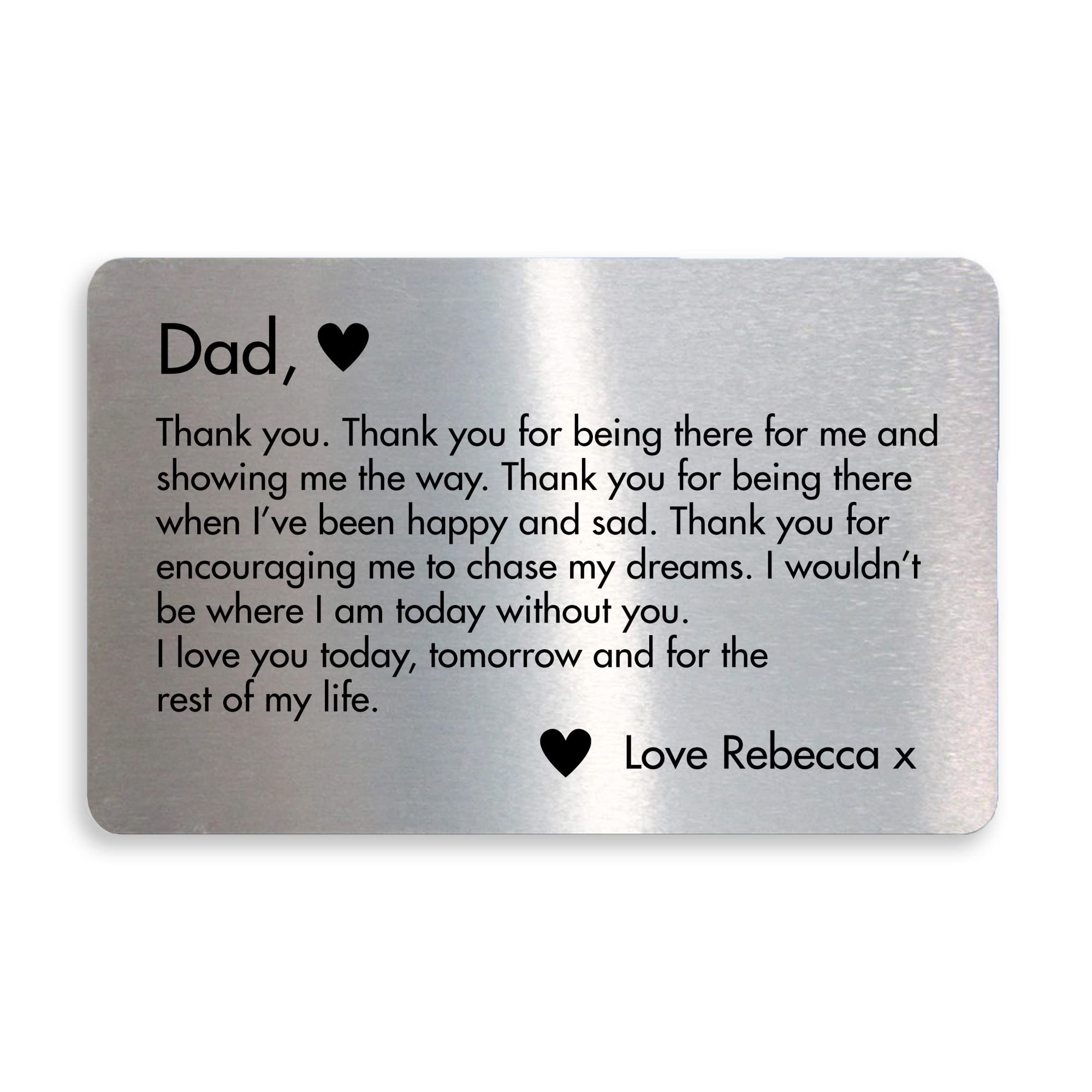RED OCEAN Thank You Gift For Dad Birthday Christmas PERSONALISED Wallet Insert Gift For Him