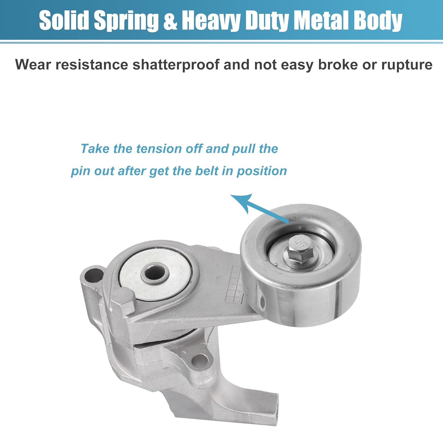 X AUTOHAUX Belt Tensioner Pulley Assembly No.1662075020/1662075040 for Toyota Tacoma 2.7L 2007-2022