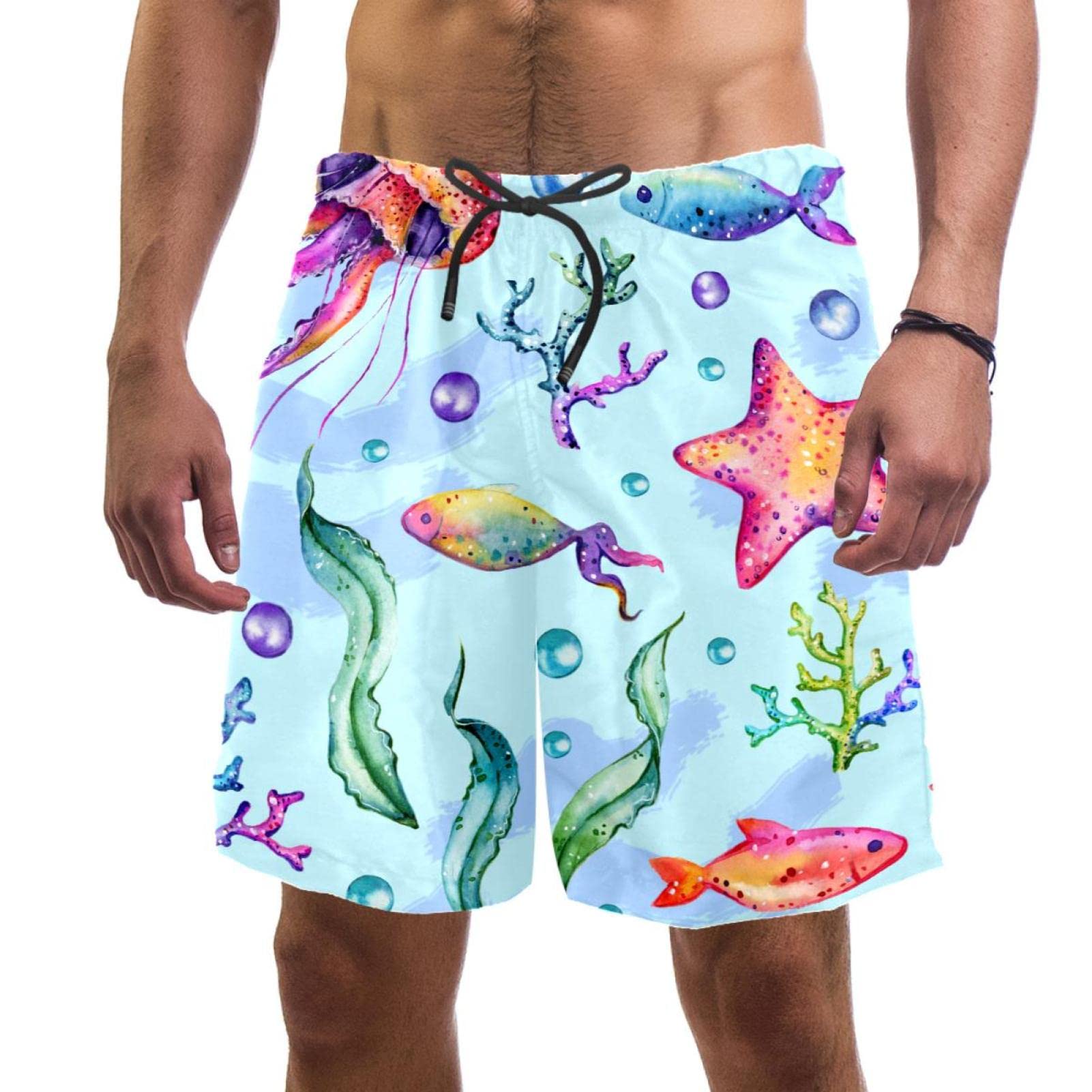 Short de plage à séchage rapide JDEZ pour hommes actifs