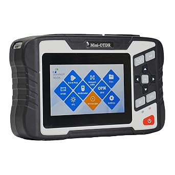 NK4300 Mini OTDR Fiber Optic Tester 1310/1550nm 26/24dB, Optical Time Domain Reflectometer 12-in-1 with VFL OPM OLS Event Map RJ45, Dedicated APP, FC/UPC
