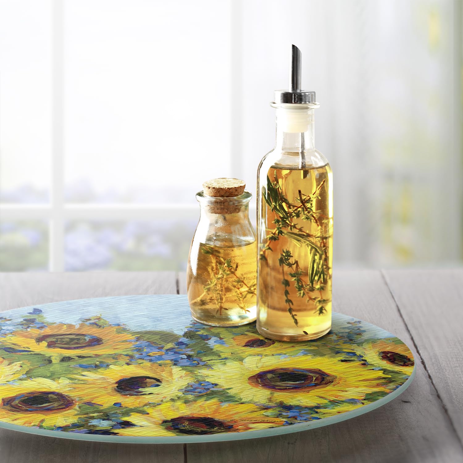 Artesà Set per Fonduta con Piatto Girevole Lazy Susan, Pentola per