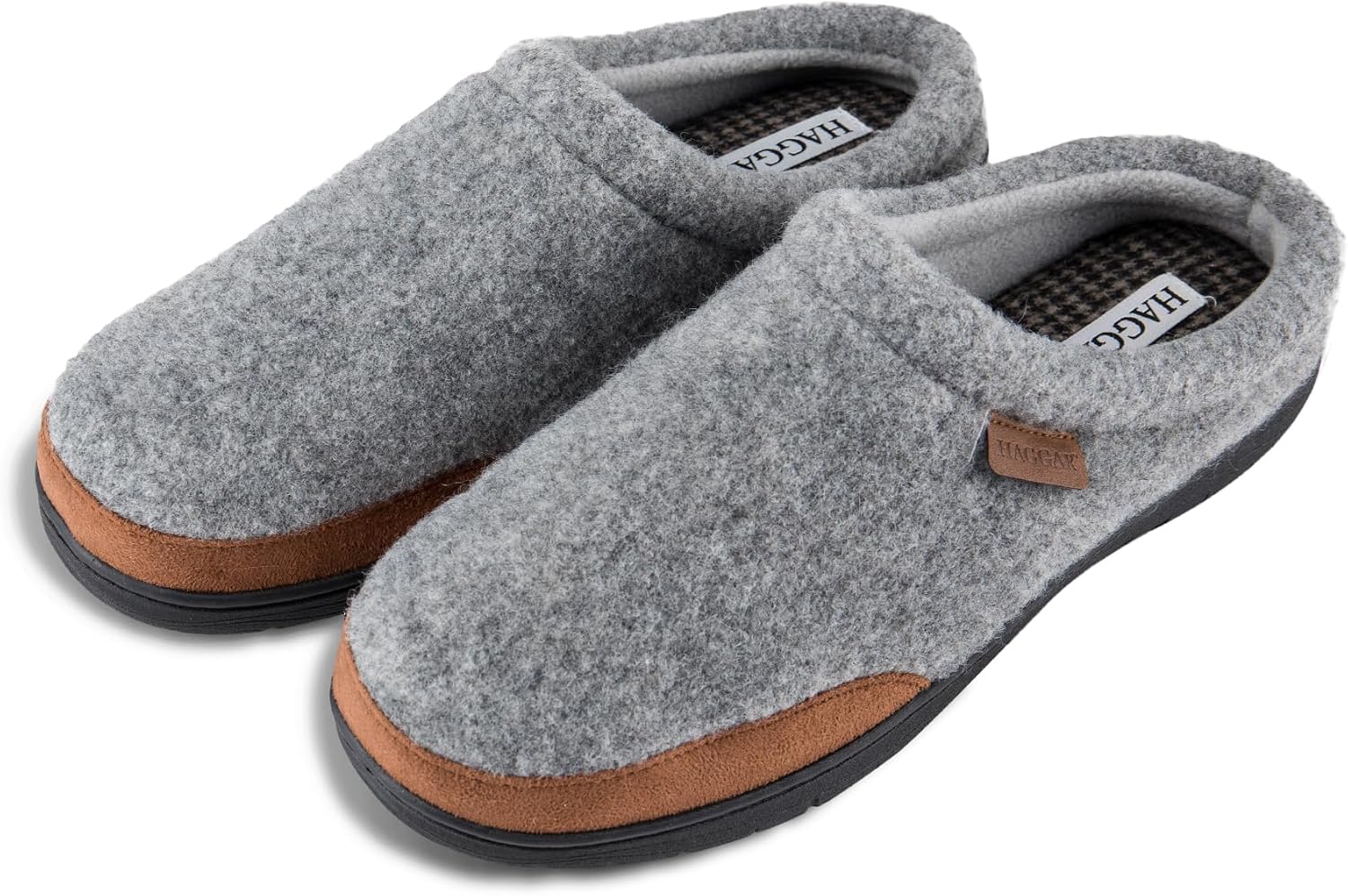Haggar Men's Clog Slipper House Shoe Indoor/Outdoor With Memory Foam Comfort