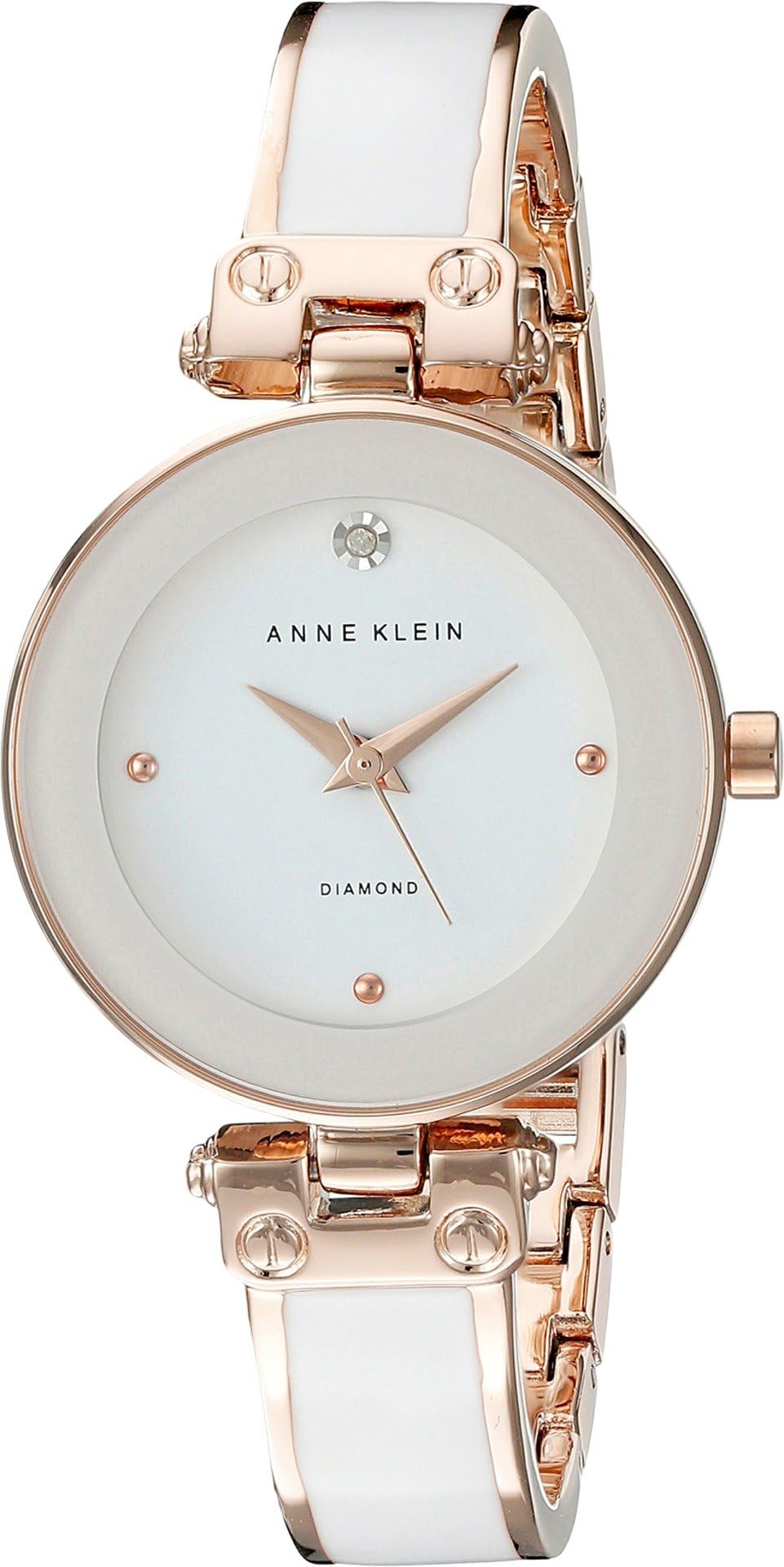 Women's Genuine Diamond Dial Bangle Watch
