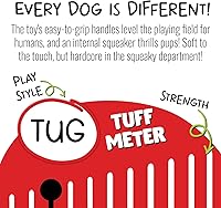 Vista 2 de Jolly Pets Jolly Tug-a-Mal - Juguete para remolcar y chillar, tamaño pequeño