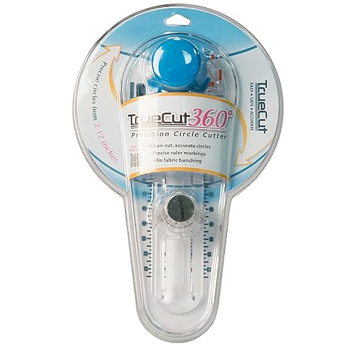 TrueCut 360° Fabric Circle Cutter – Rotary Cutting Tool for