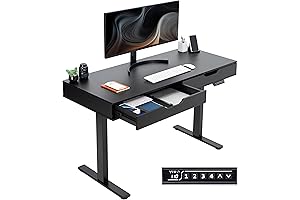 VIVO Electric 55 x 24 inch Standing Desk with Storage Drawers
