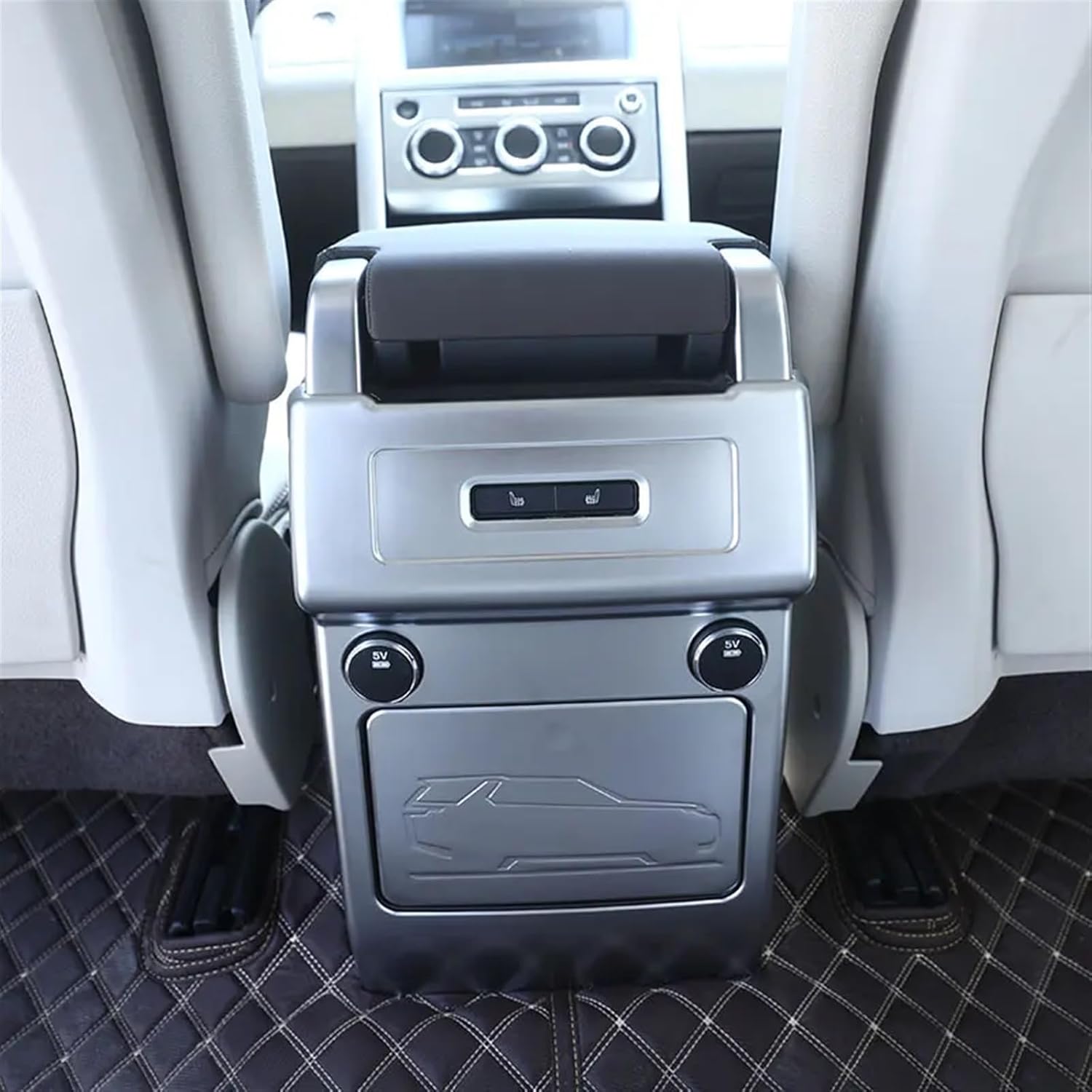 for Land ro-ver discoverys 5 LR5 HSE L462 2017-20 ABS Car Rear Row Air Conditioning Vent Outlet Cover Trim Sticker Accessories(Rose Wood Grain)