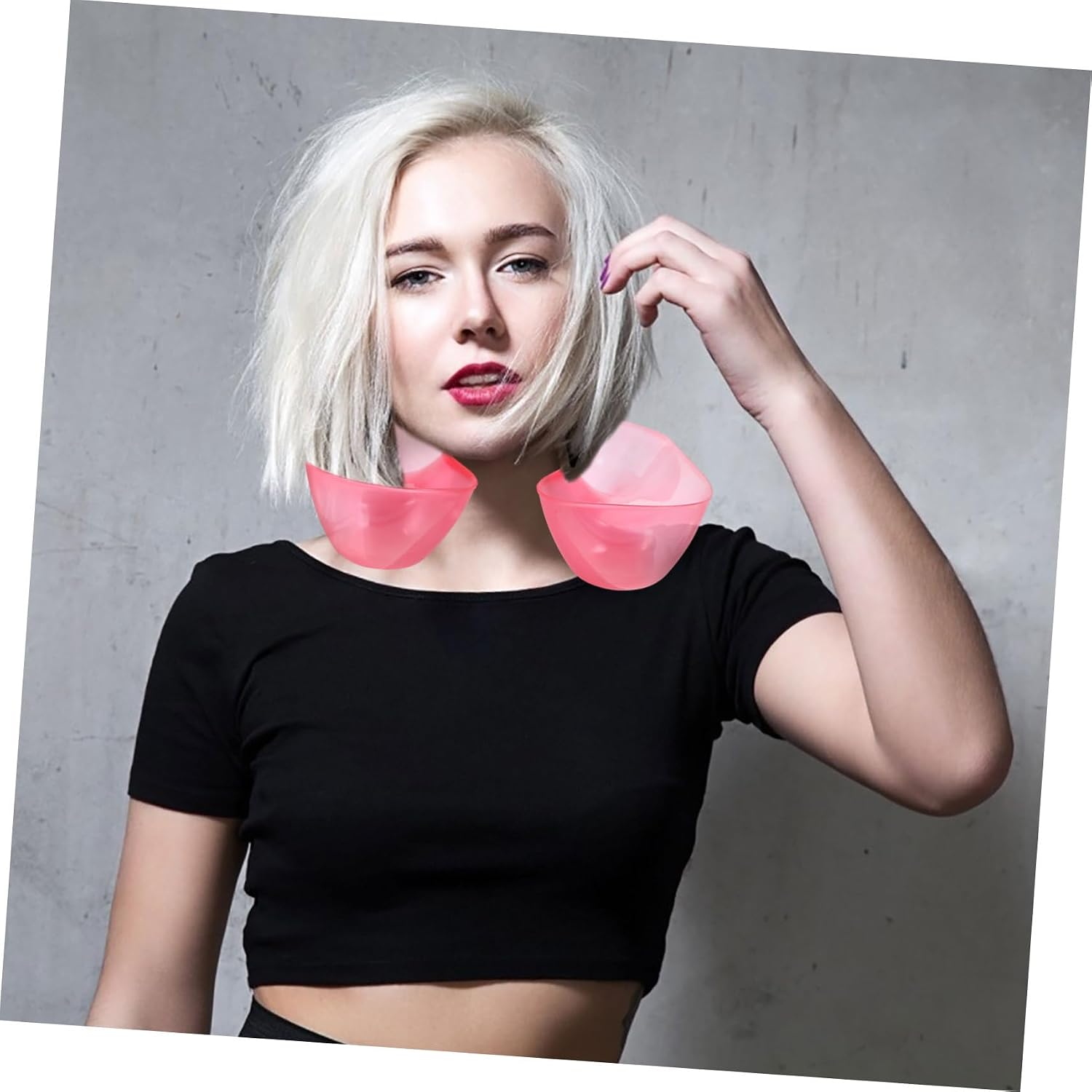 Pink Plastic Hair Dye Tray Portable Shampoo Basin for Salon Hair Coloring