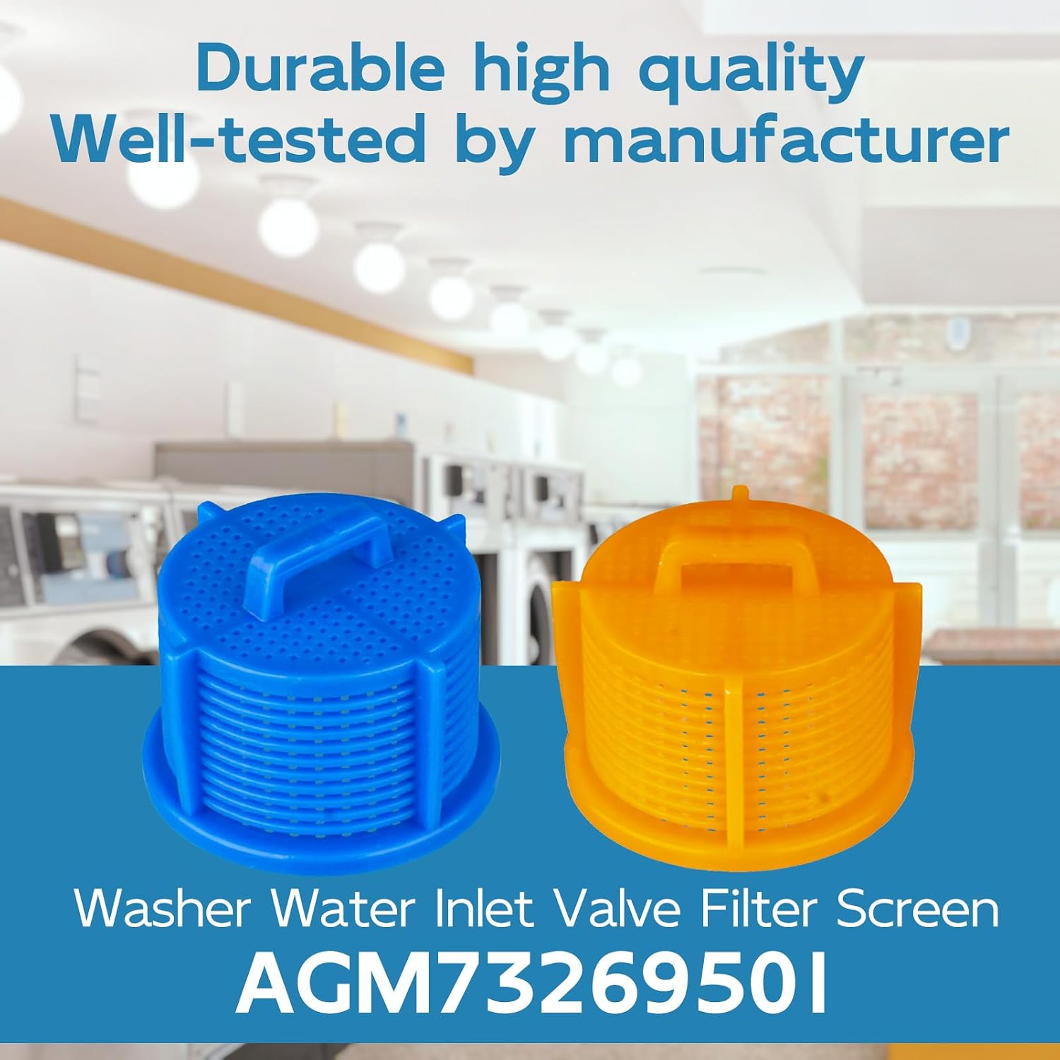 AGM73269501 Washer Water Inlet Valve Filter Screens Compatible For Whirlpool Kenmore Washing Machine Inlet Filter Screen. Replaces AP5202486 1810261 PS3618281. - 2 Pack Washing Machine Hose Filter