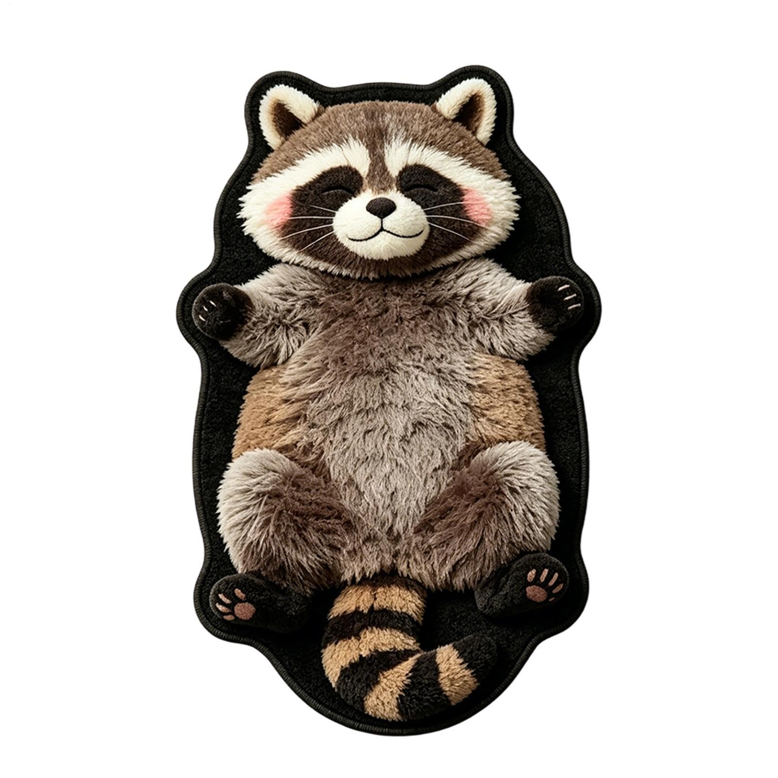Tapis d'animaux pour le salon, motif raton laveur, tapis de décoration