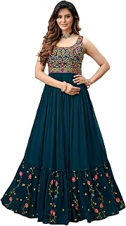 ELLITI Women's Georgette Stitched Traditional Stunning Outfit with Boutique Long Anarkali Western Dress Designs, Stylish P... Price In India
