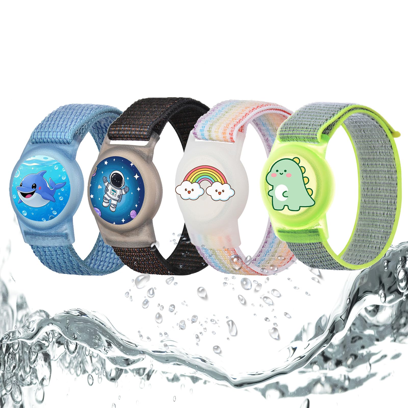 Dingfeiyu Airtag Pulsera niño, Funda Airtag Llavero Case Holder, Correa protección niños, localizador GPS Pulsera para niño Anti-arañazos — view 10