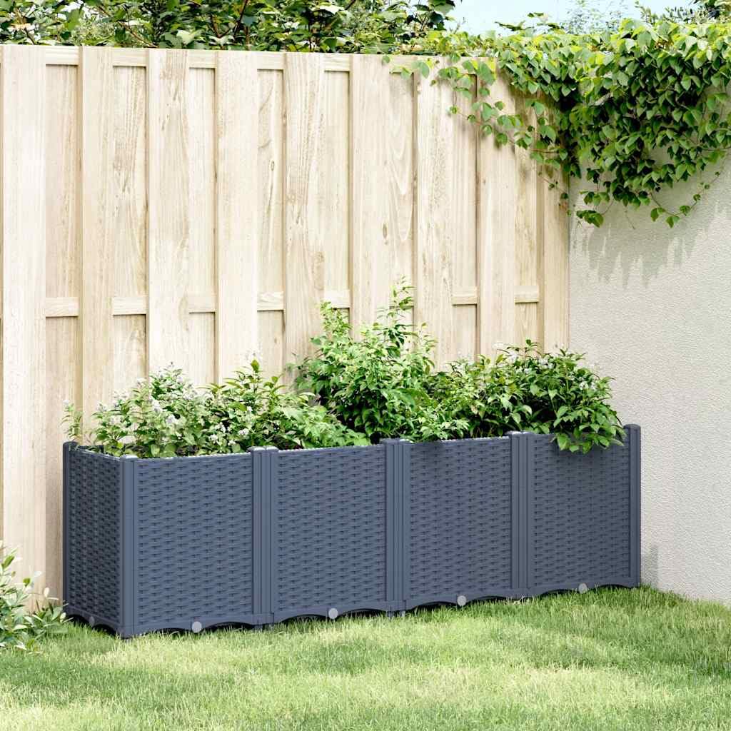 Jardinières pour plantes grimpantes en polypropylène rotin 160x40cm