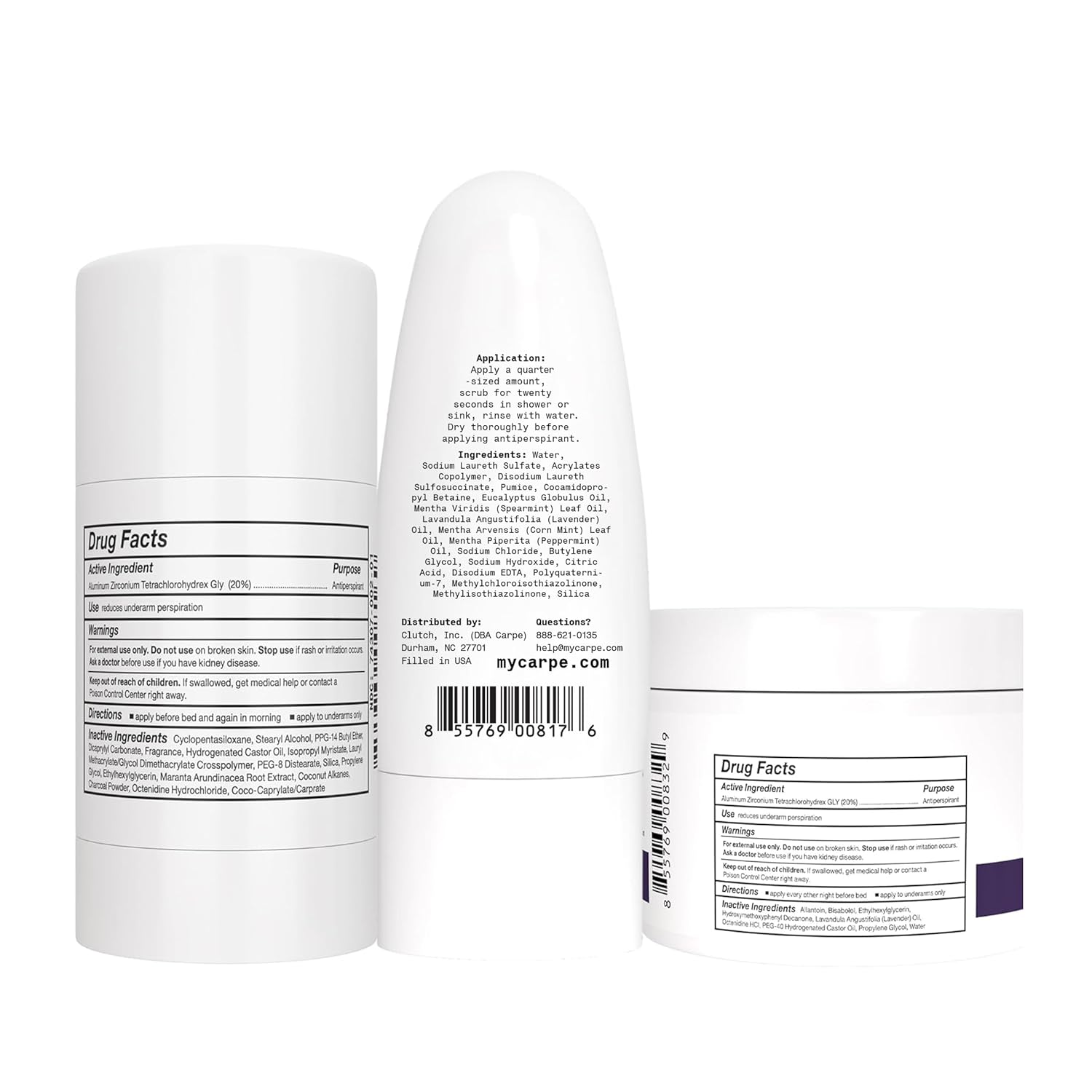 Carpe Clinical Grade Underarm Regimen - Combat sweat, Block excessive sweating and Help control hyperhidrosis with a Premium 3-step Sweat Protection System. - Mandarin Scent