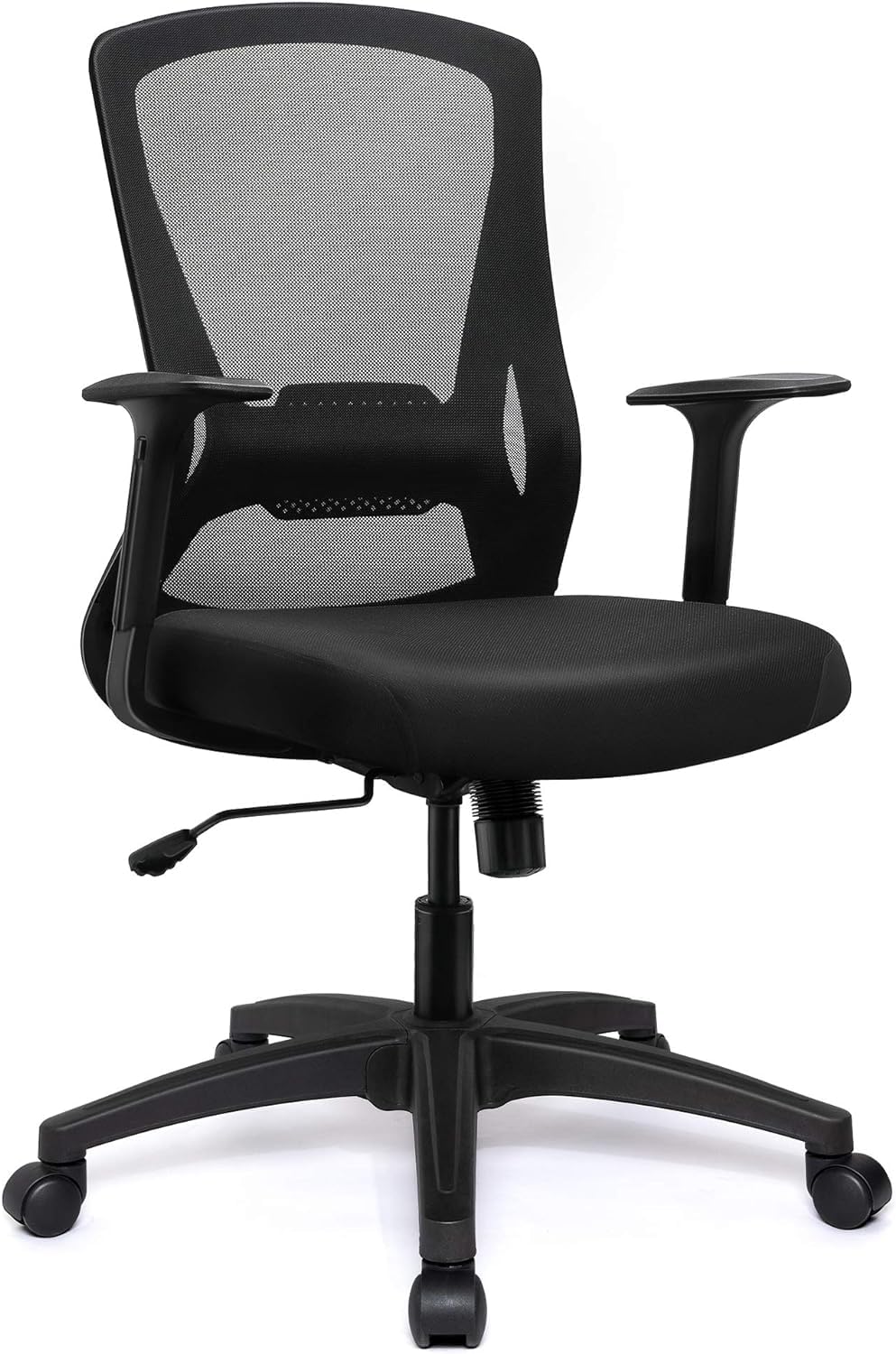 TTD Mesh Office Chair Ergonomic Mid Back Swivel Black Computer Desk Chair with Adjustable Height Lumbar Support Office Task Chair