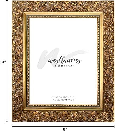 Miniatura 9 de West Frames Bella - Marco de fotos de madera en relieve adornado francés de 2.5 pulgadas de ancho (marco de 16 x 20 pulgadas con plexiglás y tablero