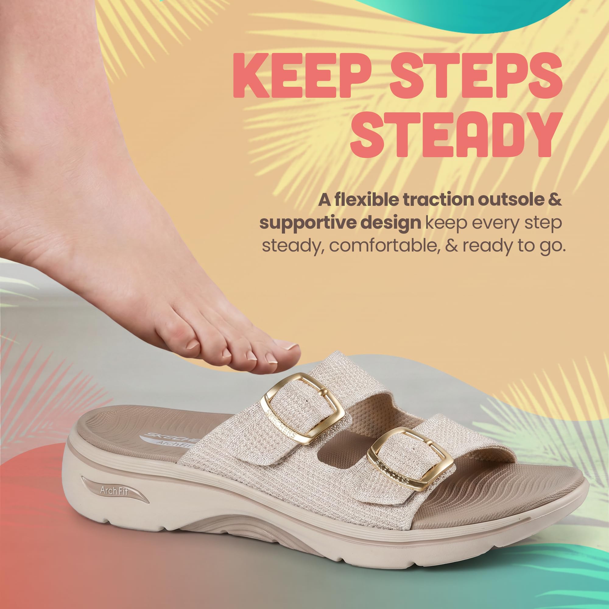 Skechers Kobiety On-the-go Go Walk Arch Fit 2.0 Sandal - ChloeKlapki