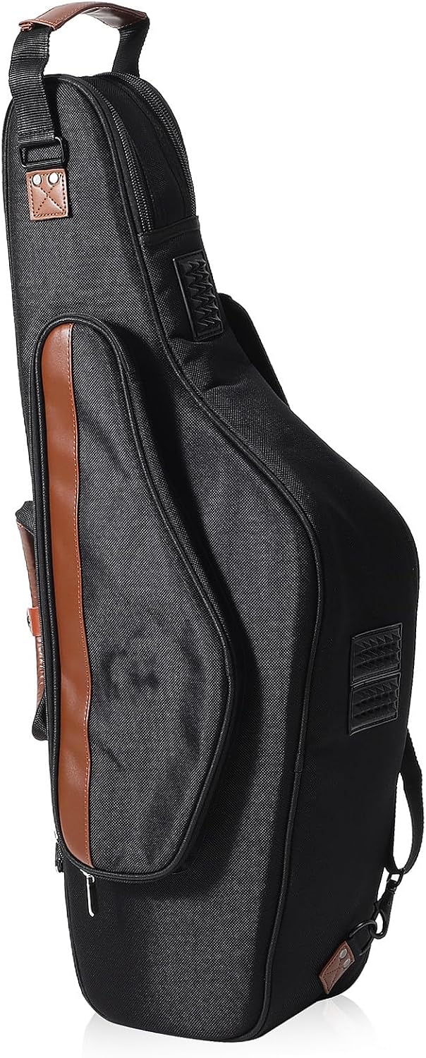 Oxford Cloth Alto Saxophone Storage Case with Smooth Zipper Protective Instrument Carrying Bag for Alto Sax Practical Gift for Musicians and Students
