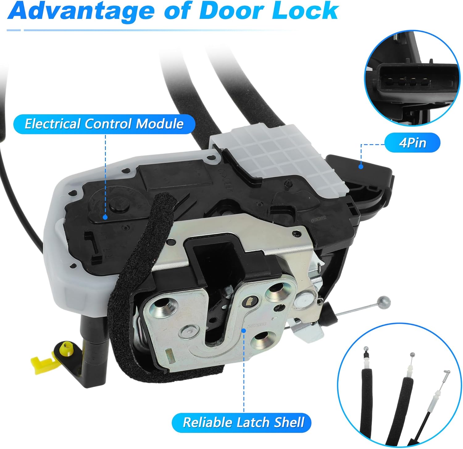 No.80501-4RA0A Front Left Power Door Latch Lock Actuator for Nissan Maxima 2016-2023 3.5L No.80501-4RA0B/80501-4RA1E Front Driver Side Door Lock Actuator Motor Door Latch Assembly