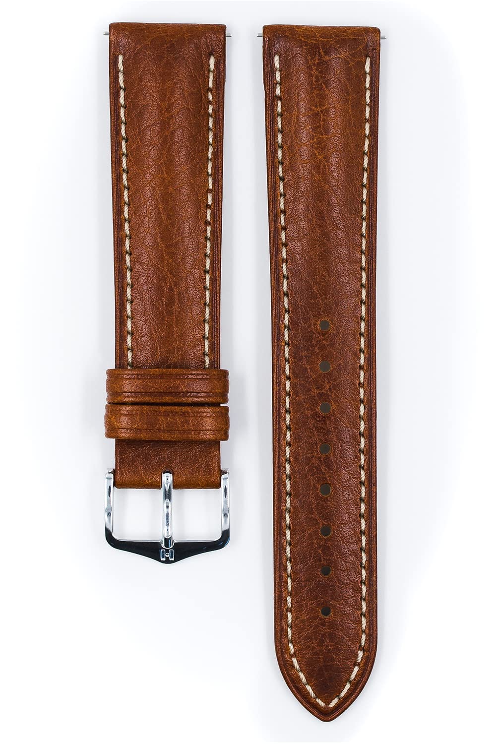 HIRSCH Bracelet de montre Boston M - Cuir de buffle anglais - classique/élégant