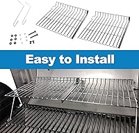 Vista 4 de Rejilla de calentamiento para parrilla Uniflasy para Char Griller 5050, 5650, 3001, 2223, 5072, 2823, 3030, rejilla de calentamiento para parrilla