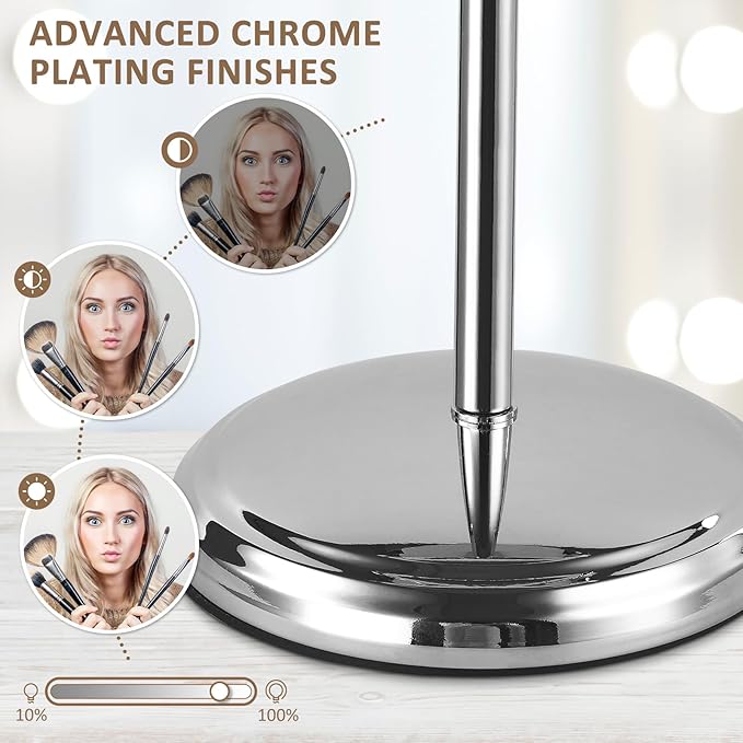 Espejo de maquillaje iluminado 9" con aumento 7X y 84 LED miniatura 7