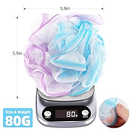 Chuya Bath Loofahs Sponges 80g XL Size,4 Pack Shower Sponge Exfoliating Cleaning Bath Loofa Body Scrubber Balls for Family Washing