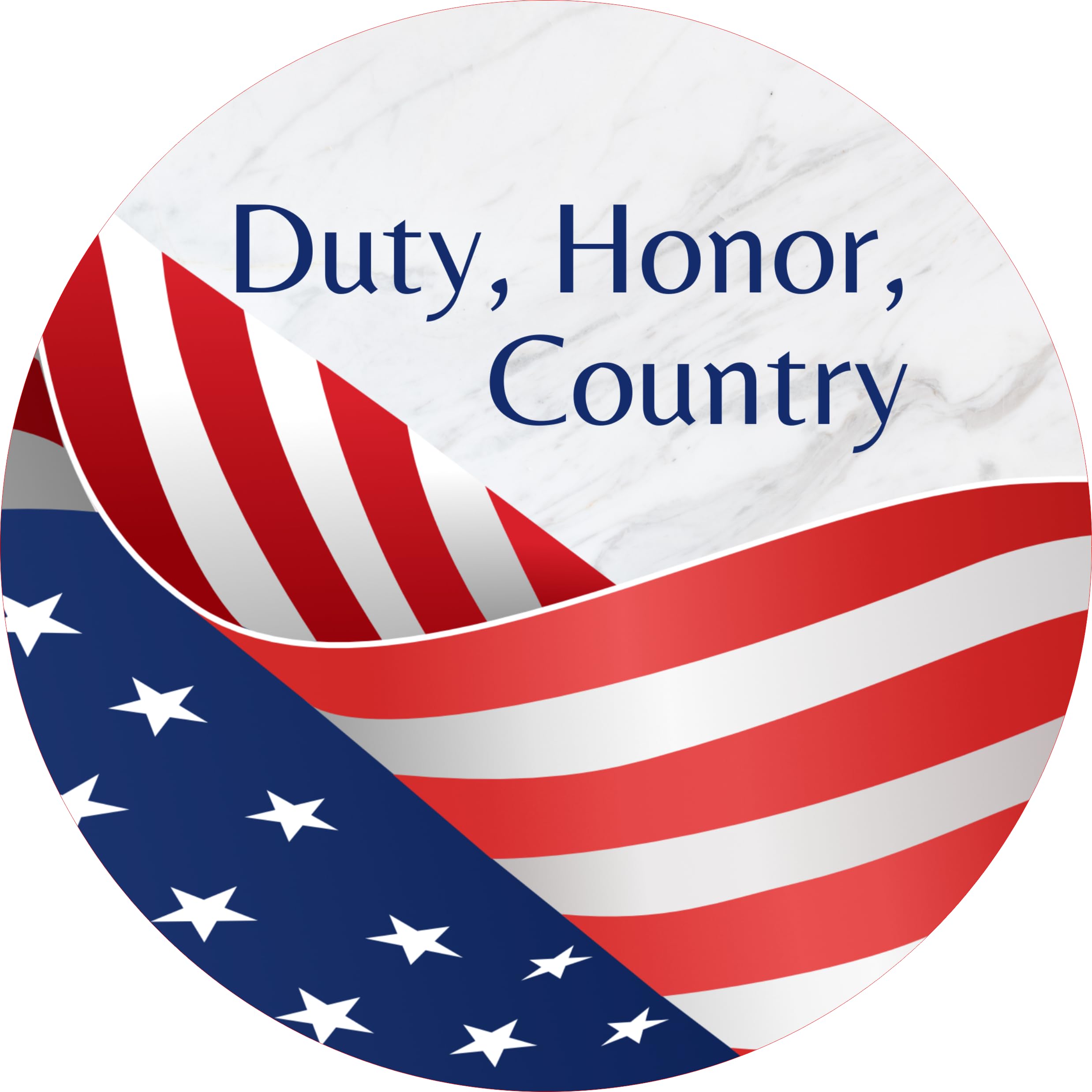 Circle Plus Duty, Honor, Country Wall or Door Sign | American Pride Decoration -Small
