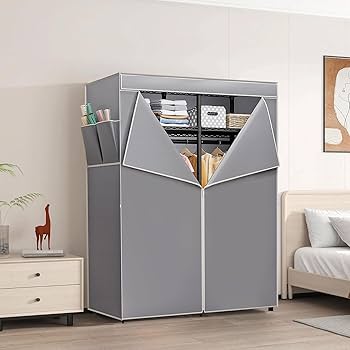Amazon.co.jp: Huaniun ワードローブ カバー付き ハンガーラック