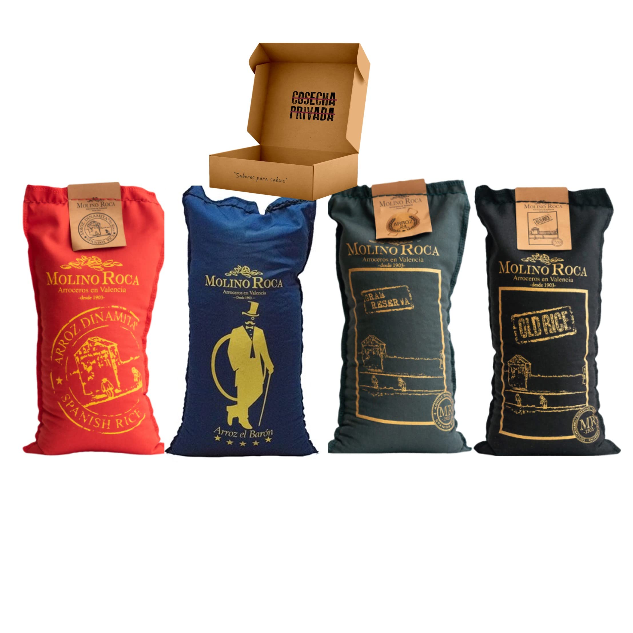 Arroz Molino Roca - Envio 24h - Mejor Arroz del Mundo- Albufera - Cosecha Privada (Pack 4 kg)