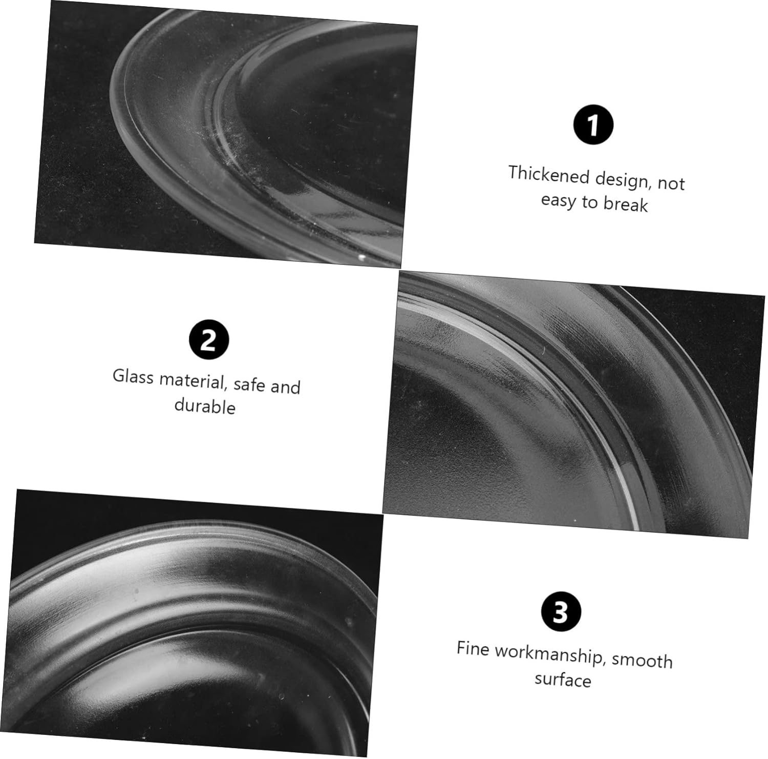 27cm Microwave Plate Turntable Glass Tray Compatible Most Microwaves Sturdy and Sturdy for Cooking and Heating Kitchen Supplies