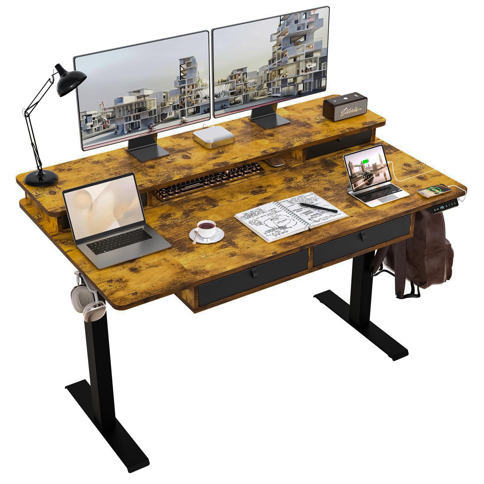 Amazon.com: ExaDesk 55 * 30 Inches Electric Standing Widened Desk