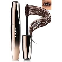 Brown Waterproof Mascara, 5D Silk Fiber Mascara Volume and Length, Long Lasting Smudge-Proof, No Clumping, Natural Lengthening, Curling Colored Tube Mascara, Eye Makeup for Women Fine Short Lash-02
