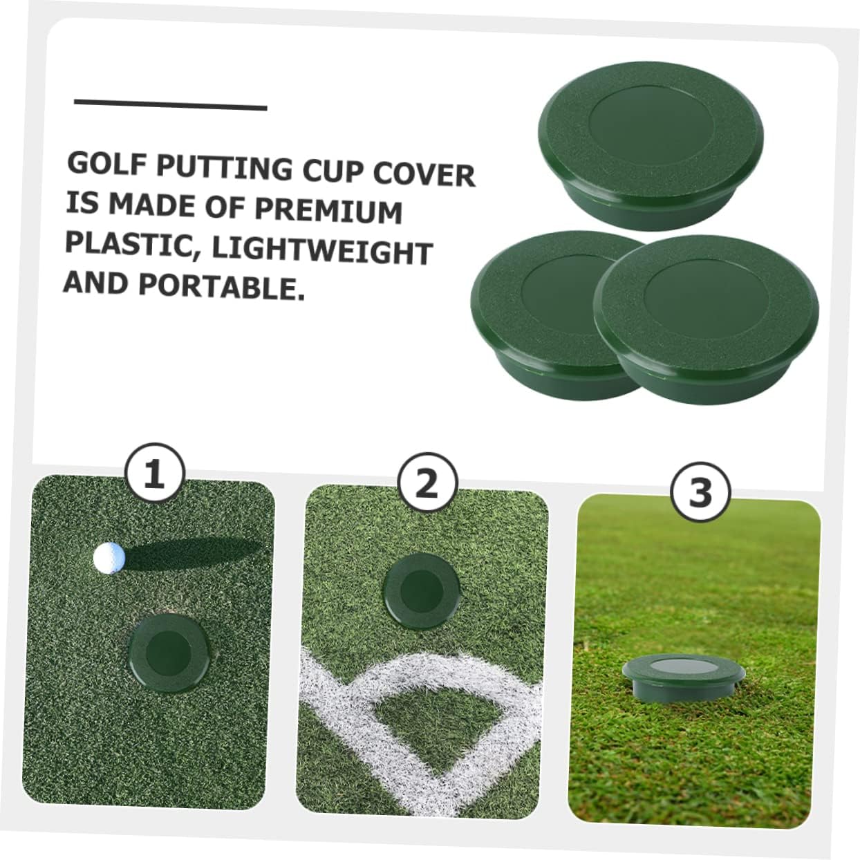 Toddmomy 3pcs Mallet Putter Cover Putter Cover Golf Training Equipment Putting Green
