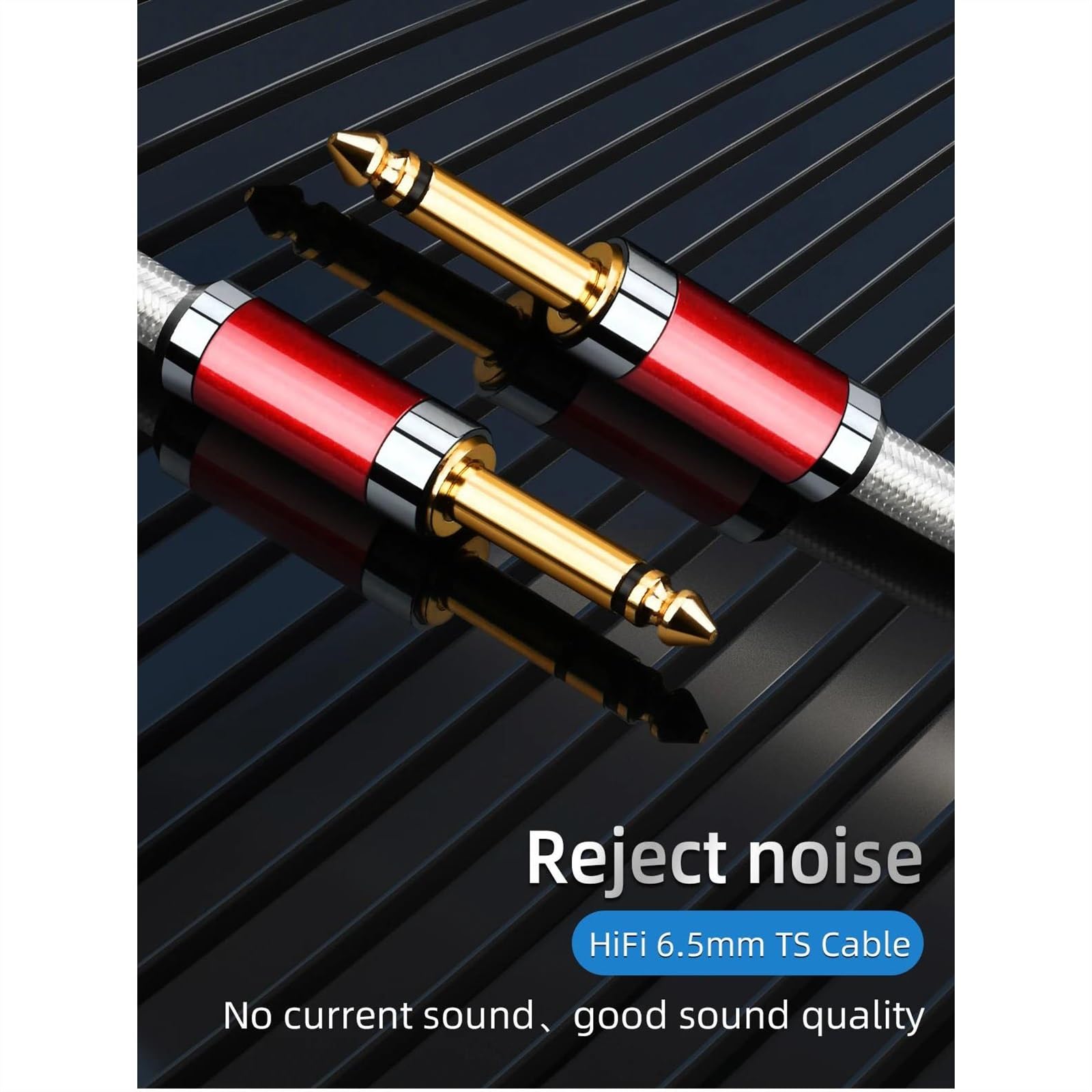 Pro Audio kabel 6,5 Mm Aux Guitar Cable Hi-end 7N OCC Instrument Cable 6,5 Mm TS Jack Mono Cable Do Miksera(1m)