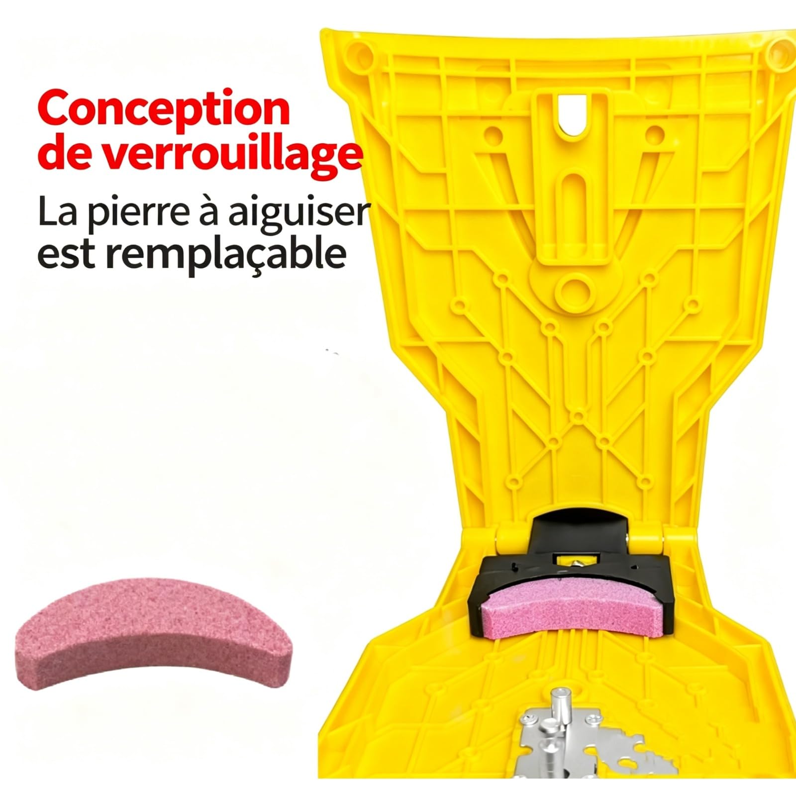 Affût’PRO – Affuteur Chaine Pierre, Chaine Tronçonneuse, Tondeuses À Gazon, Ultra-Rapide Aiguiseur, Pierre Précision Instantanée