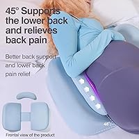Vista 3 de Almohadas de embarazo para dormir, almohada de maternidad de espuma viscoelástica mejorada, almohada de cuña de embarazo para mujeres embarazadas